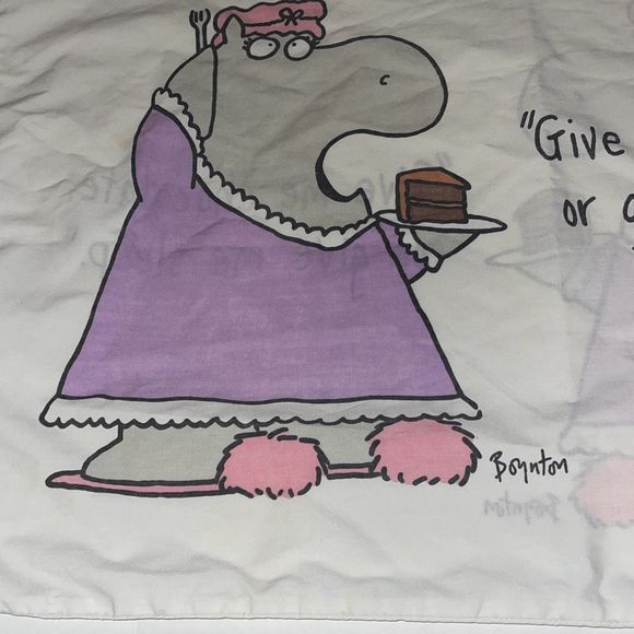 VTG Boynton doublesided pillowcase Martex Give Me Chocolate or give me sleep Hip - Picture 6 of 8